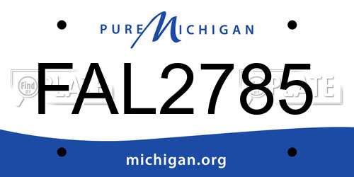 FAL2785 Michigan License Plate