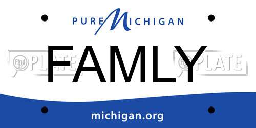 FAMLY Michigan License Plate