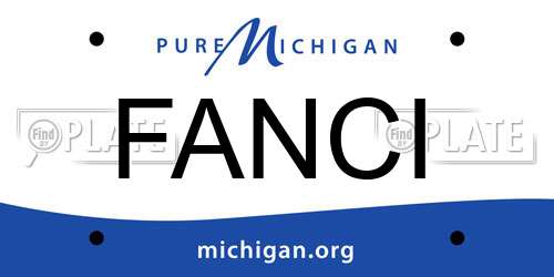 FANCI Michigan License Plate