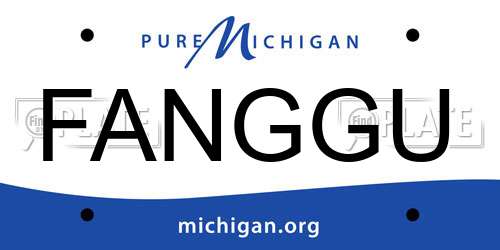 FANGGU Michigan License Plate