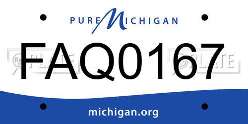 FAQ0167 Michigan License Plate