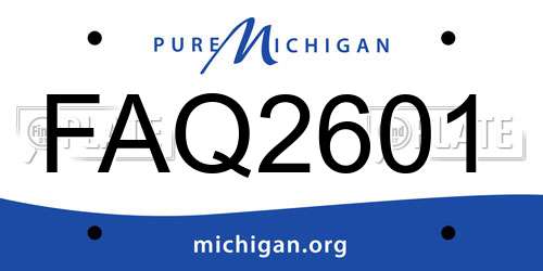 FAQ2601 Michigan License Plate