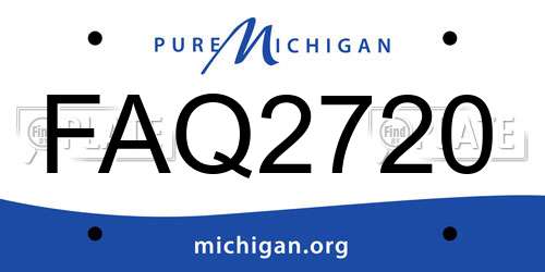 FAQ2720 Michigan License Plate