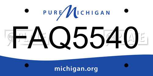 FAQ5540 Michigan License Plate