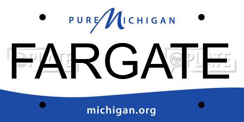 FARGATE Michigan License Plate