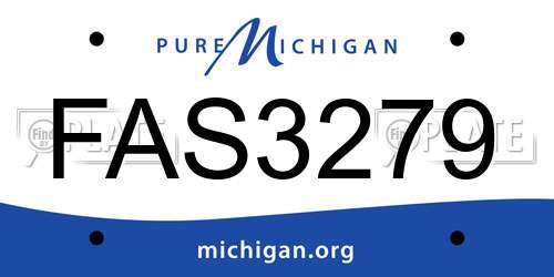 FAS3279 Michigan License Plate