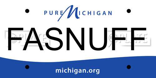 FASNUFF Michigan License Plate