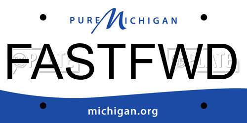 FASTFWD Michigan License Plate
