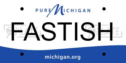 FASTISH Michigan License Plate