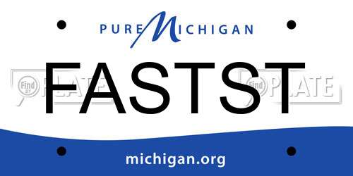 FASTST Michigan License Plate