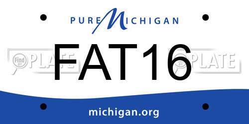 FAT16 Michigan License Plate