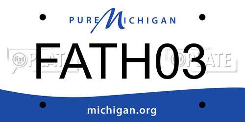 FATH03 Michigan License Plate