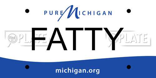 FATTY Michigan License Plate