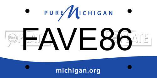 FAVE86 Michigan License Plate