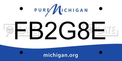 FB2G8E Michigan License Plate