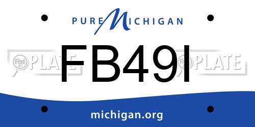 FB49I Michigan License Plate