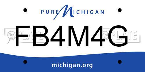 FB4M4G Michigan License Plate