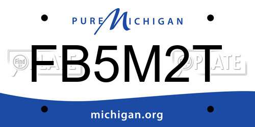 FB5M2T Michigan License Plate