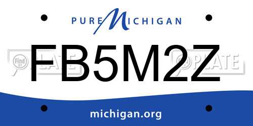 FB5M2Z Michigan License Plate