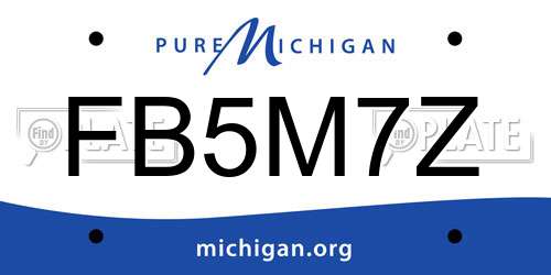 FB5M7Z Michigan License Plate