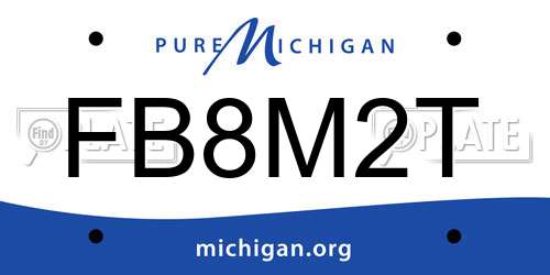 FB8M2T Michigan License Plate
