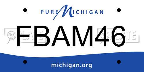 FBAM46 Michigan License Plate