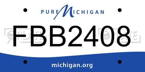 FBB2408 Michigan License Plate