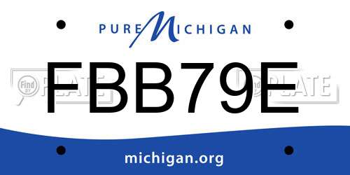 FBB79E Michigan License Plate
