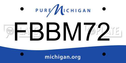 FBBM72 Michigan License Plate