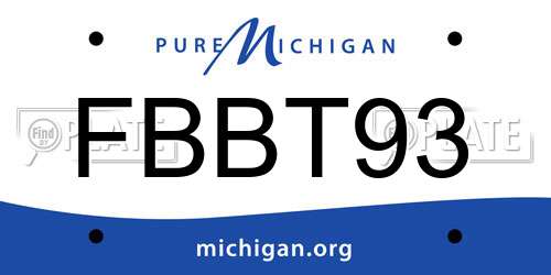 FBBT93 Michigan License Plate