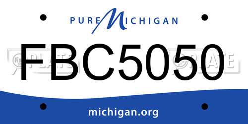 FBC5050 Michigan License Plate