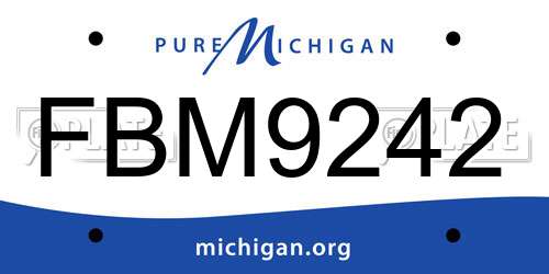 FBM9242 Michigan License Plate