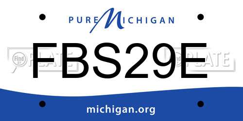 FBS29E Michigan License Plate