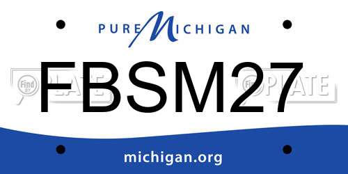 FBSM27 Michigan License Plate