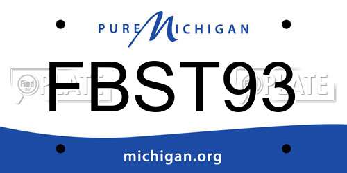 FBST93 Michigan License Plate