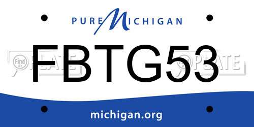 FBTG53 Michigan License Plate