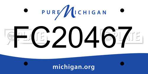 FC20467 Michigan License Plate