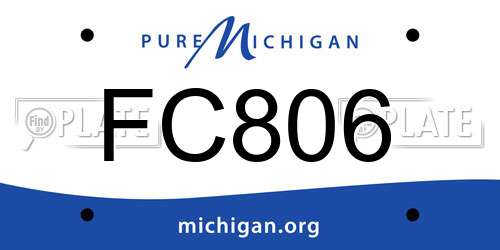 FC806 Michigan License Plate