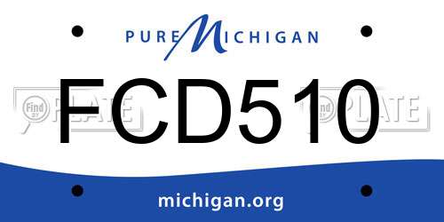 FCD510 Michigan License Plate