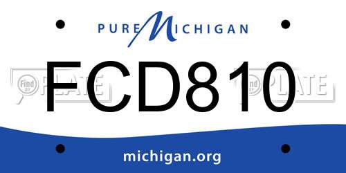 FCD810 Michigan License Plate