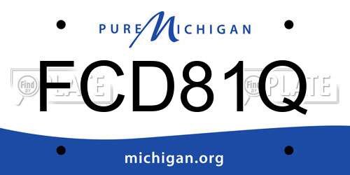 FCD81Q Michigan License Plate