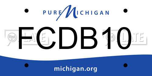 FCDB10 Michigan License Plate