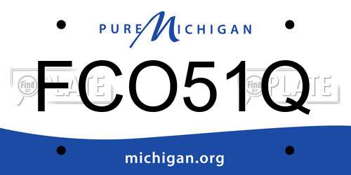 FCO51Q Michigan License Plate