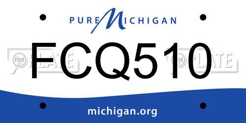 FCQ510 Michigan License Plate