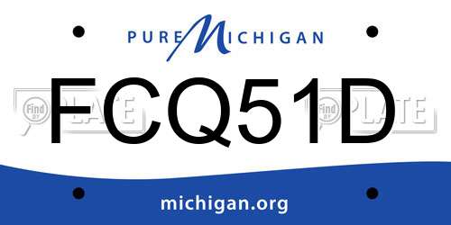 FCQ51D Michigan License Plate