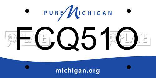 FCQ51O Michigan License Plate