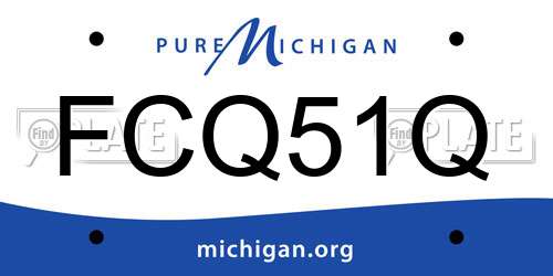 FCQ51Q Michigan License Plate