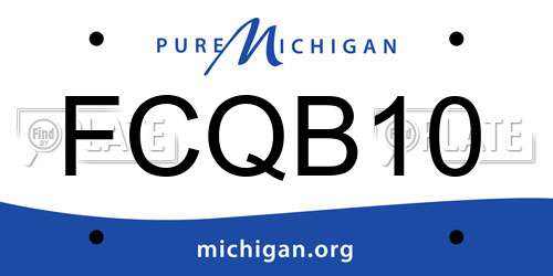 FCQB10 Michigan License Plate