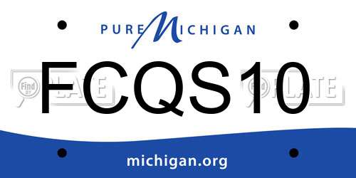 FCQS10 Michigan License Plate