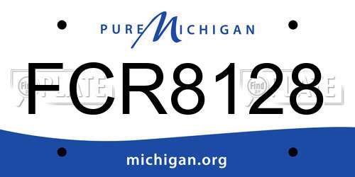 FCR8128 Michigan License Plate